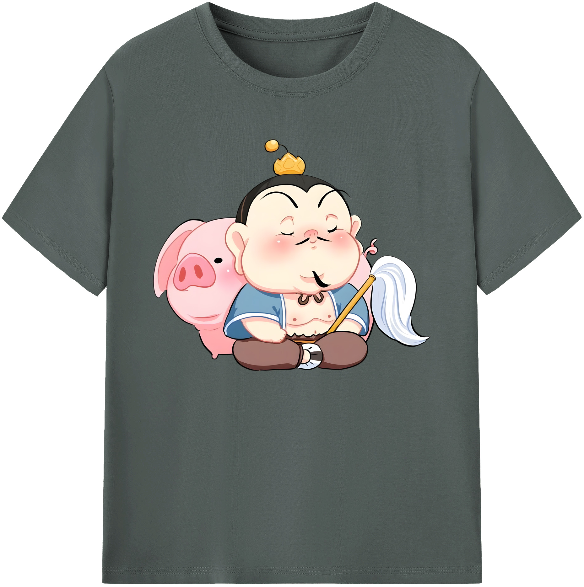 （画像用） Ne Zha 2 ナタ 魔童の大暴れ 綿100％ メンズ半袖Tシャツ｜肌触りやわらか＆通気性